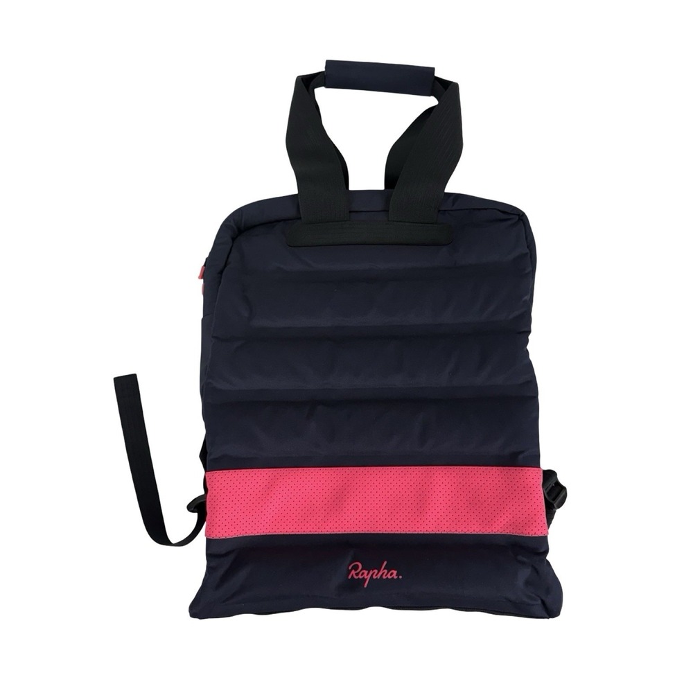 Rapha + Apple Convertible Tote Backpack in Navy Blue Pink Quilted